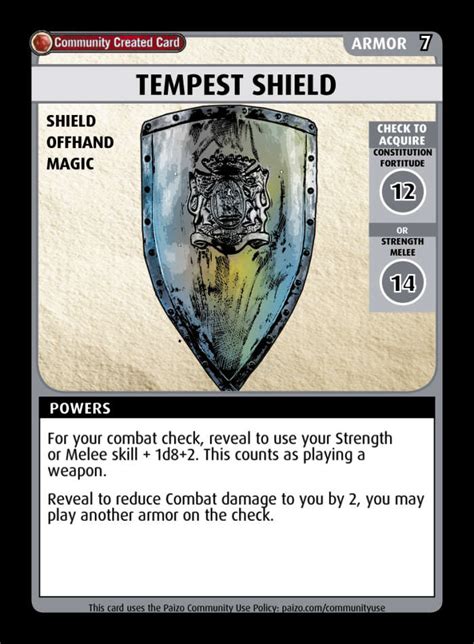 stormshroud and tempest shield.